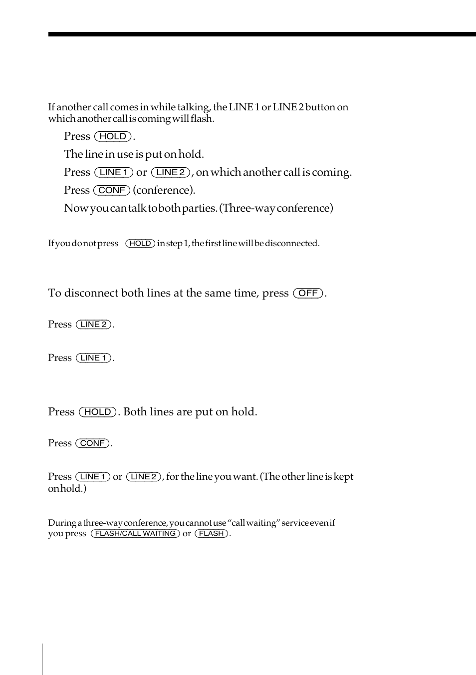 Receiving a call while talking | Sony SPP-IM977 User Manual | Page 50 / 72