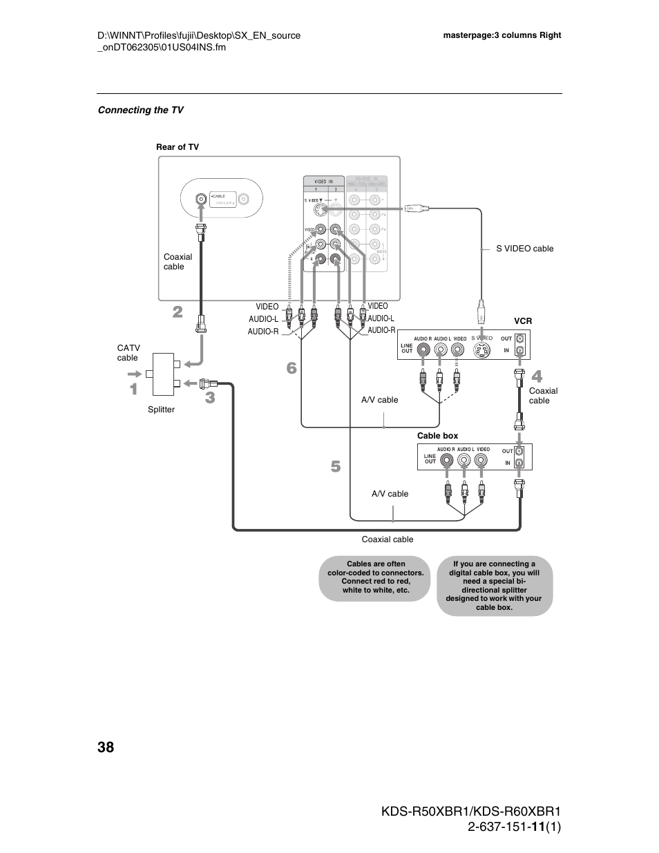 Sony KDS-R50XBR1 User Manual | Page 38 / 120