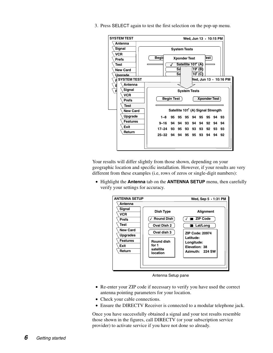 Press, Tab on the | Sony SAT-B65 User Manual | Page 15 / 58