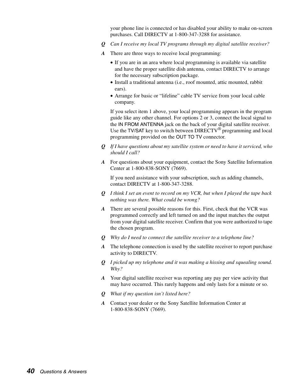 Sony SAT-B65 User Manual | Page 49 / 58