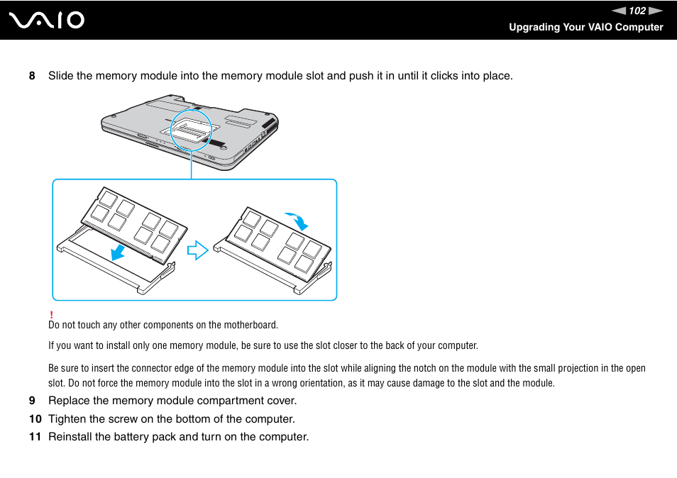 Sony VAIO VGN-NS User Manual | Page 102 / 175