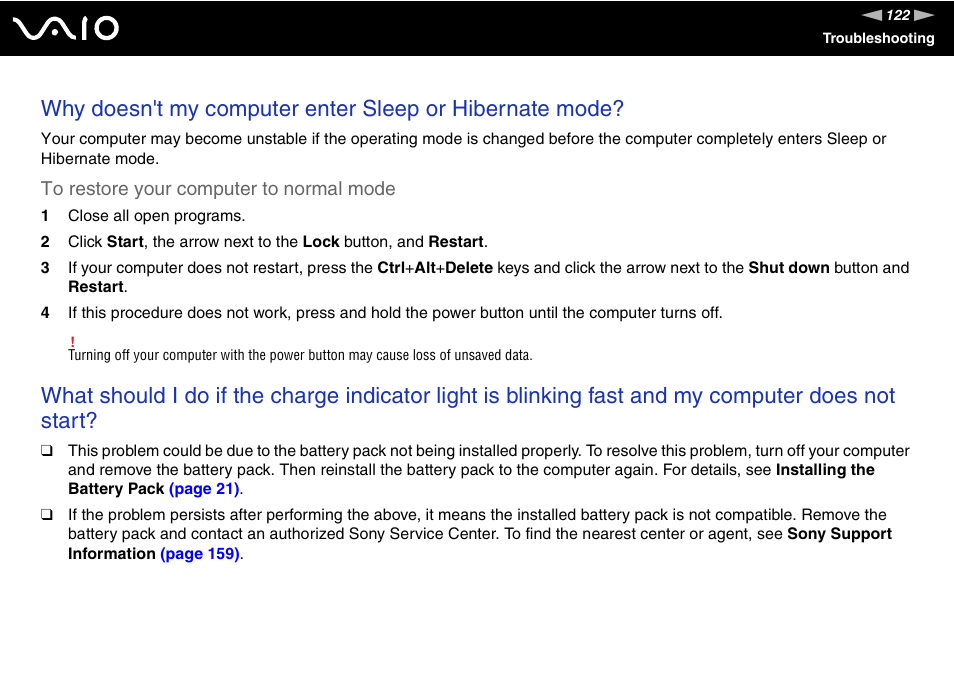Sony VAIO VGN-NS User Manual | Page 122 / 175