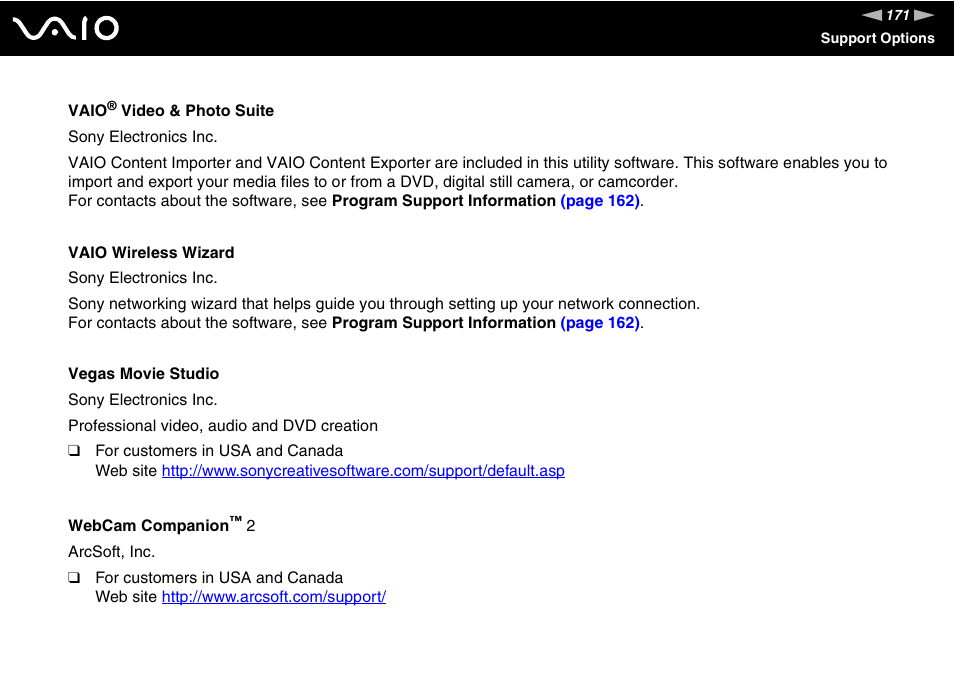 Sony VAIO VGN-NS User Manual | Page 171 / 175