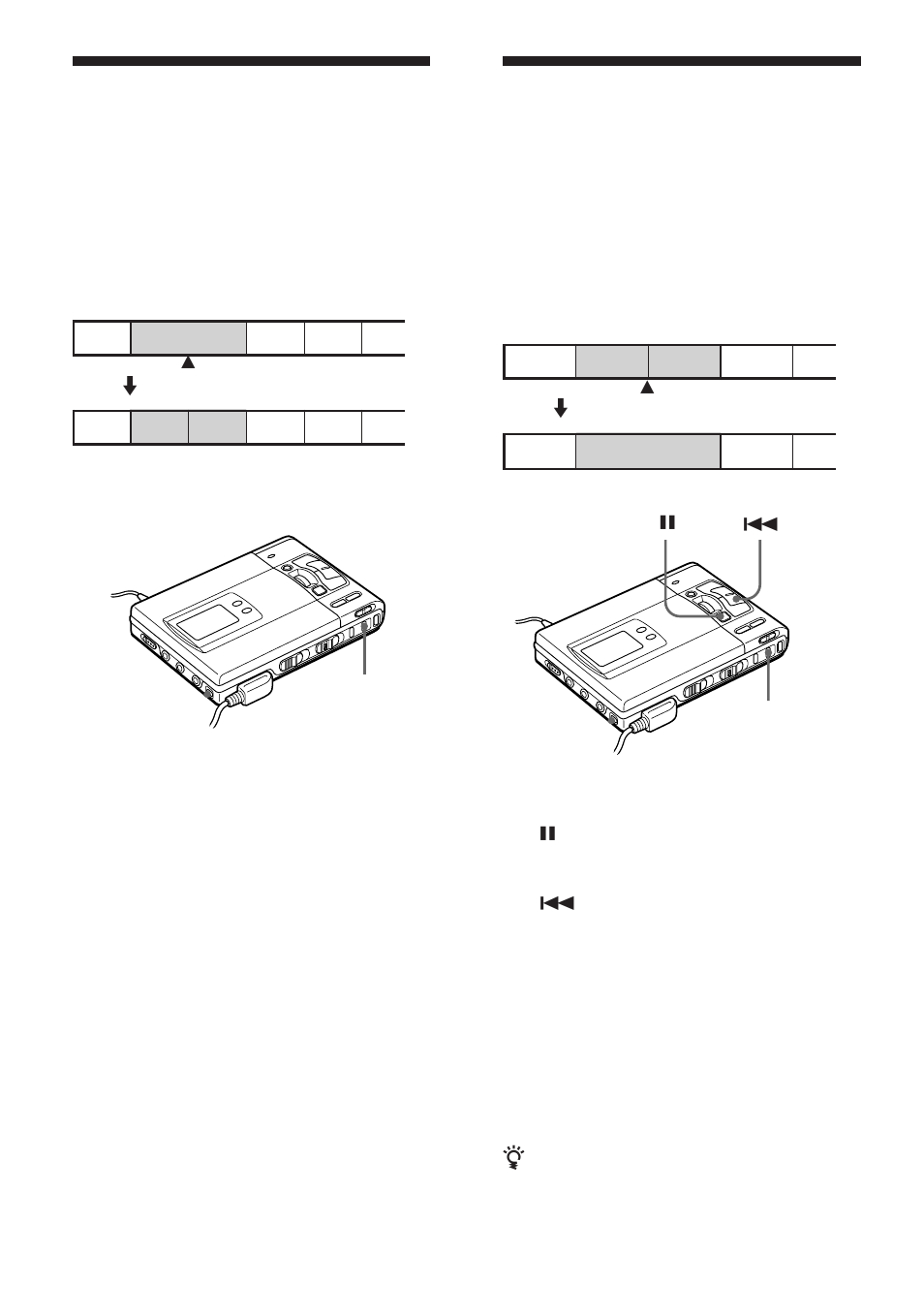 Borrado de una marca de tema, Inserción de una marca de tema | Sony MZ-R50 User Manual | Page 61 / 212