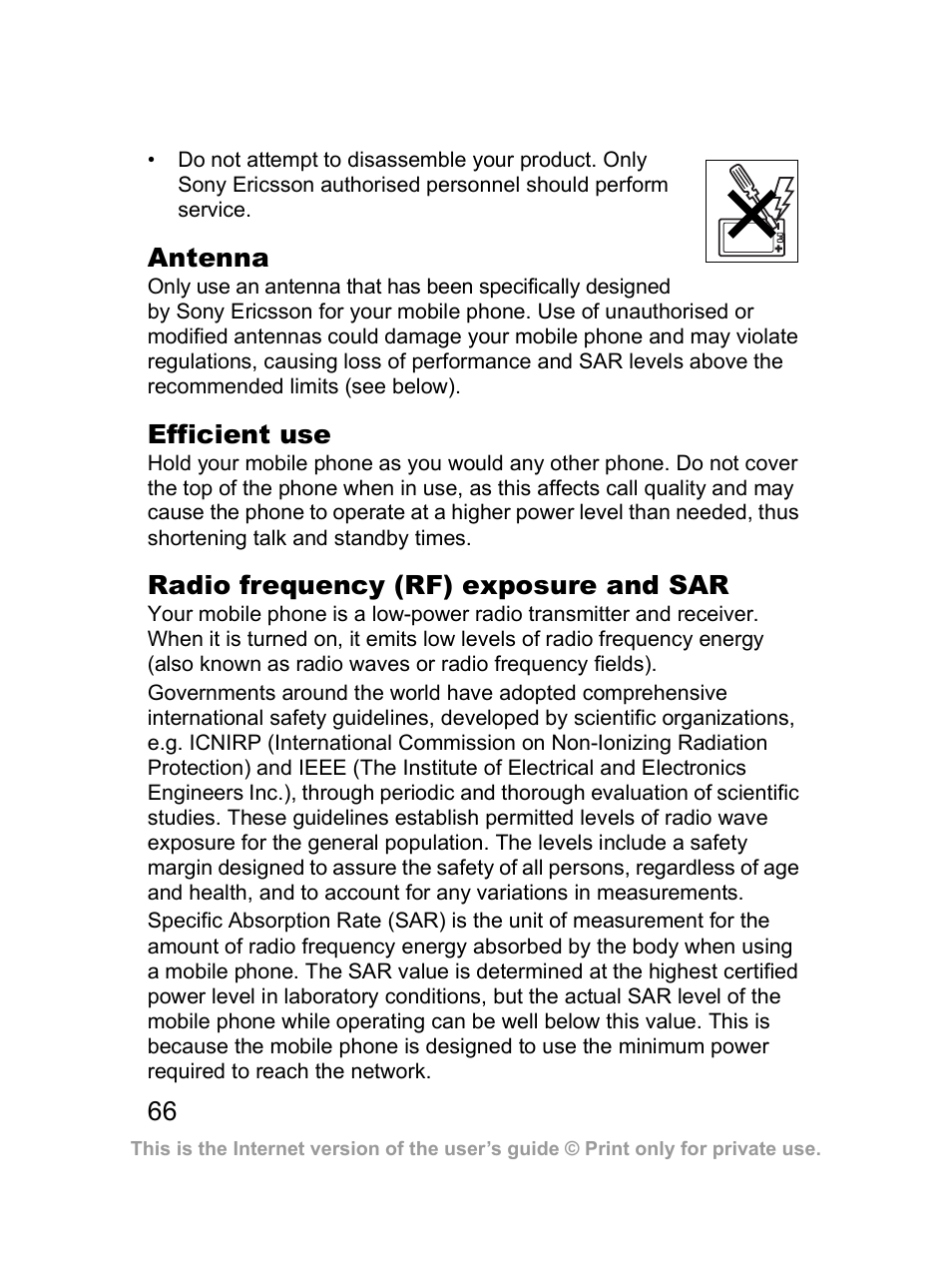 Sony Z300i User Manual | Page 67 / 80