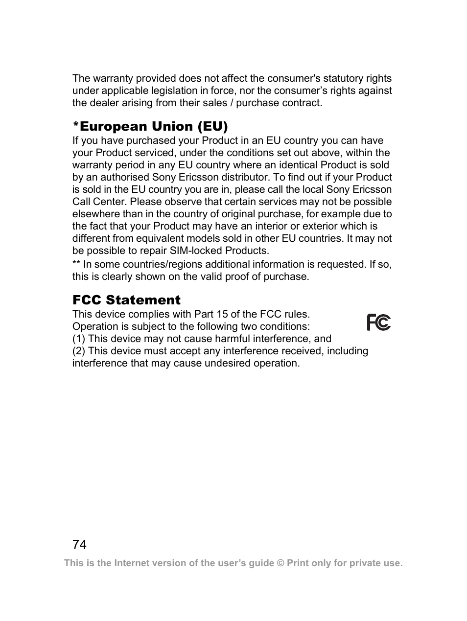 Sony Z300i User Manual | Page 75 / 80