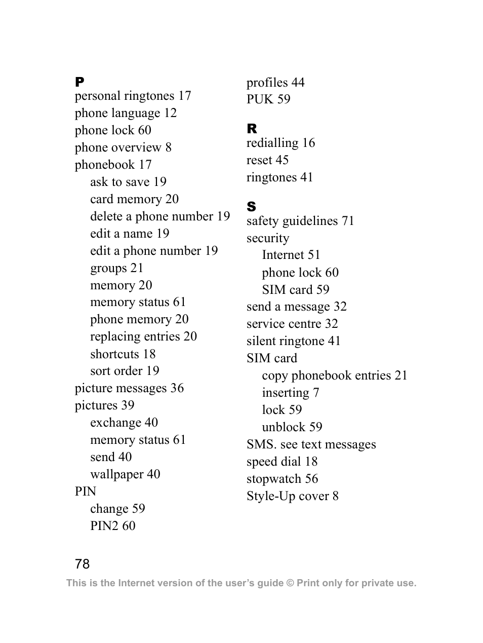 Sony Z300i User Manual | Page 79 / 80