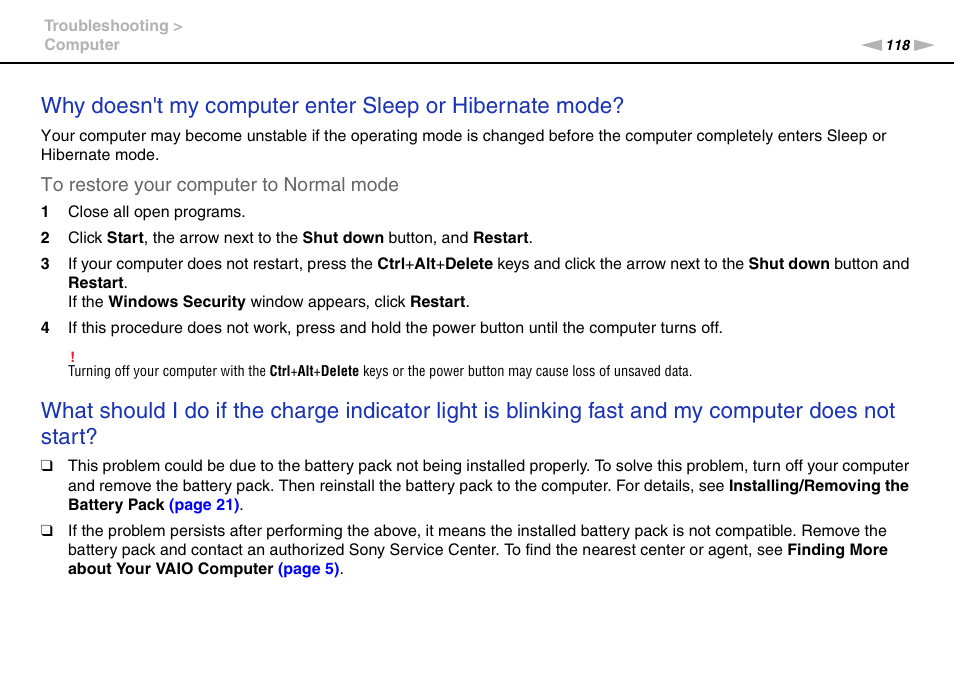 Sony VAIO VGN-FW User Manual | Page 118 / 159