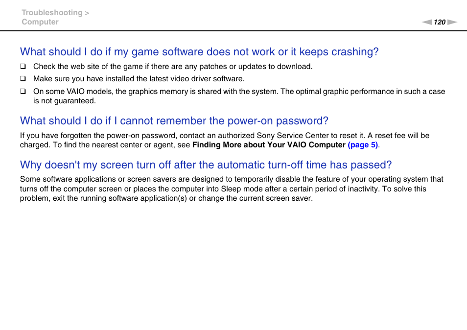 Sony VAIO VGN-FW User Manual | Page 120 / 159
