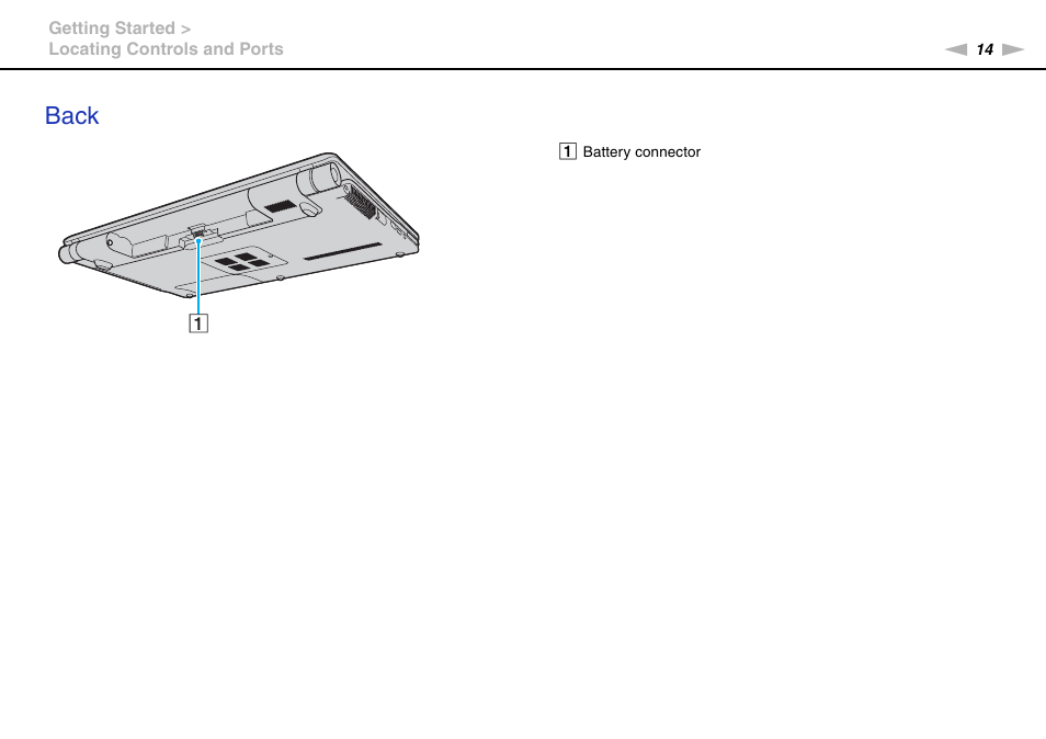 Back | Sony VAIO VGN-FW User Manual | Page 14 / 159