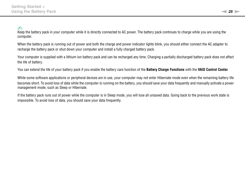 Sony VAIO VGN-FW User Manual | Page 25 / 159