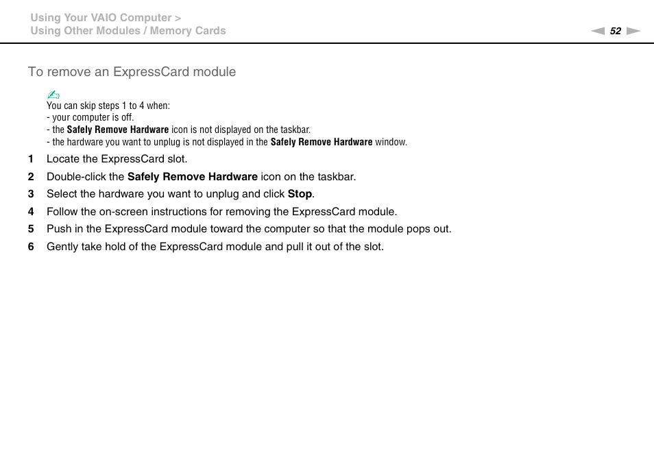 Sony VAIO VGN-FW User Manual | Page 52 / 159
