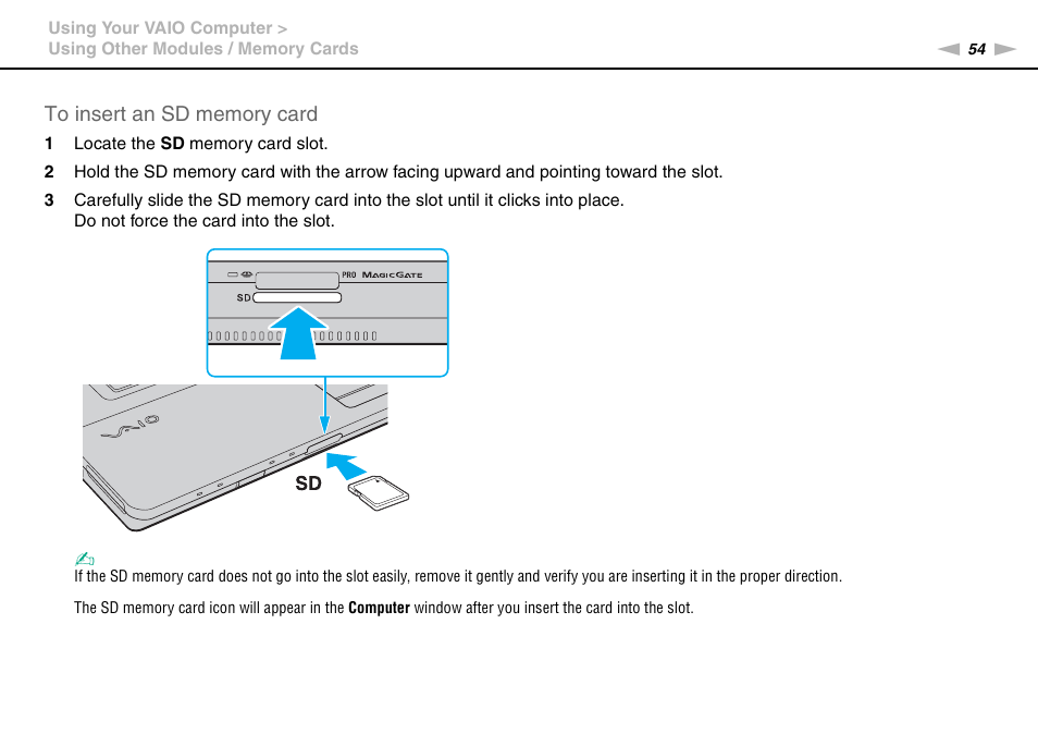 Sony VAIO VGN-FW User Manual | Page 54 / 159