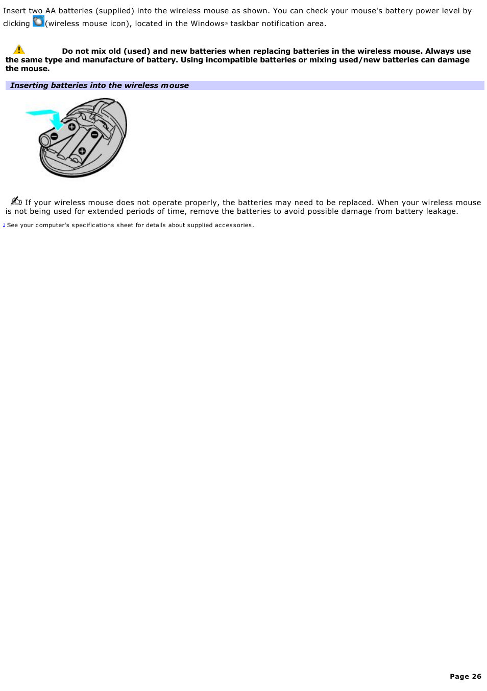 Sony VGCRA830 User Manual | Page 26 / 164