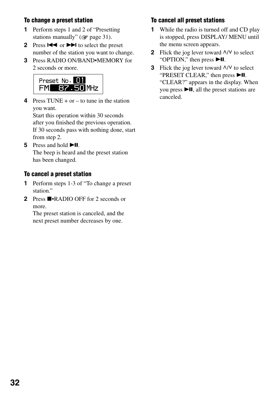 Sony D-NF431 User Manual | Page 32 / 44
