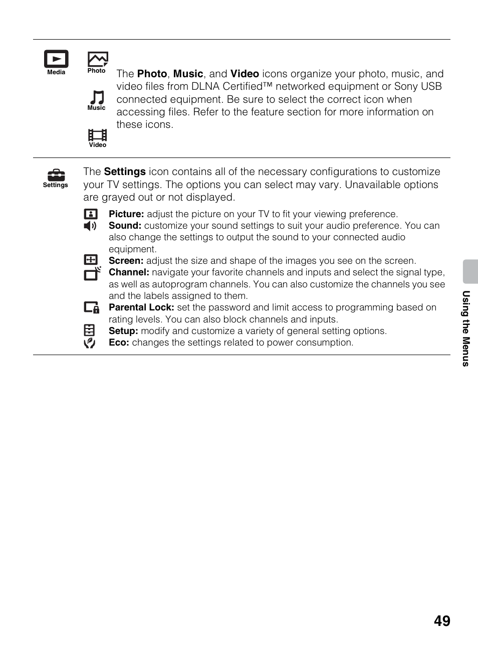 Sony BRAVIA 4-418-730-11(1) User Manual | Page 49 / 88