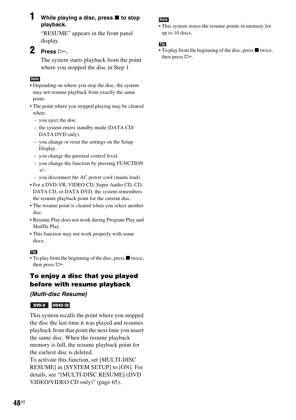 Sony DAV-HDX686W User Manual | Page 48 / 116