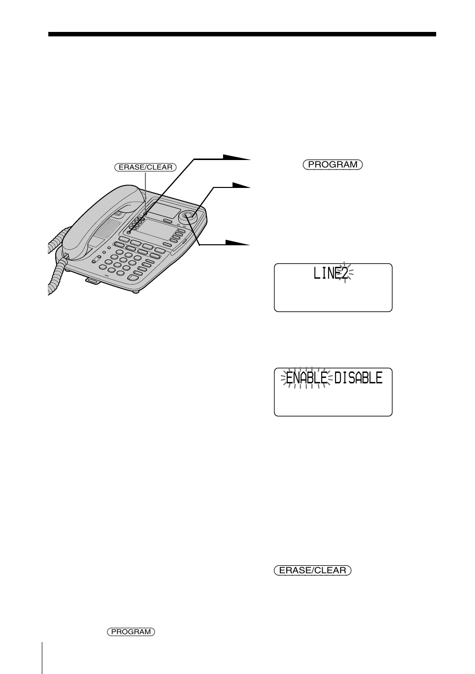 Line2 enable disable | Sony IT-M804 User Manual | Page 18 / 80