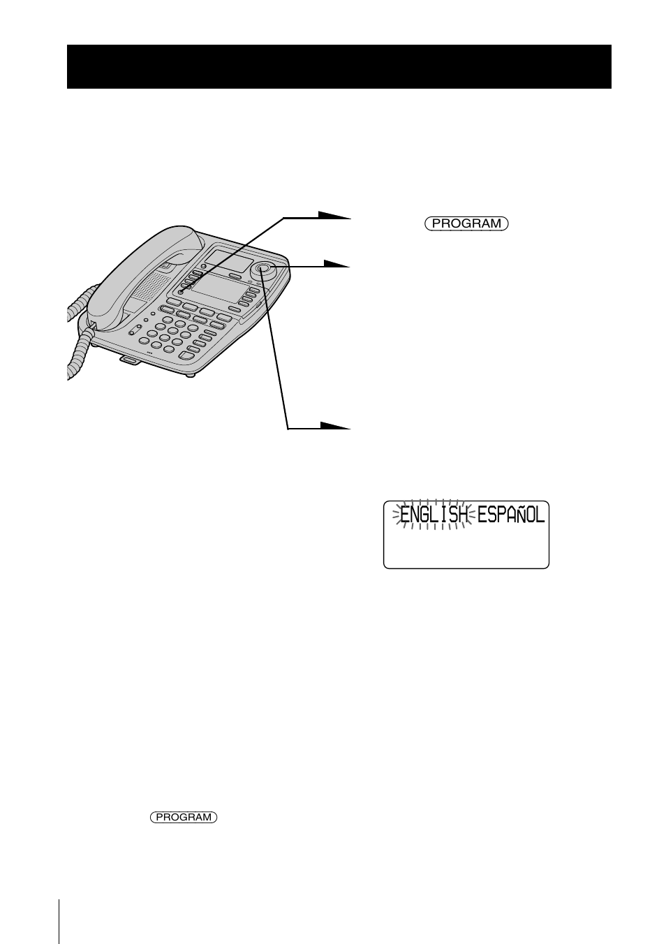 Changing the display language, Step 5: changing the display, Language | Step 5, English espa ol | Sony IT-M804 User Manual | Page 24 / 80