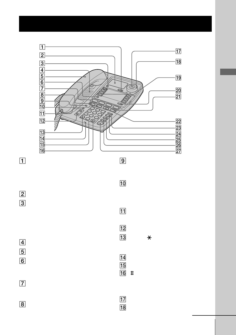 Identifying the parts, Getting started | Sony IT-M804 User Manual | Page 25 / 80