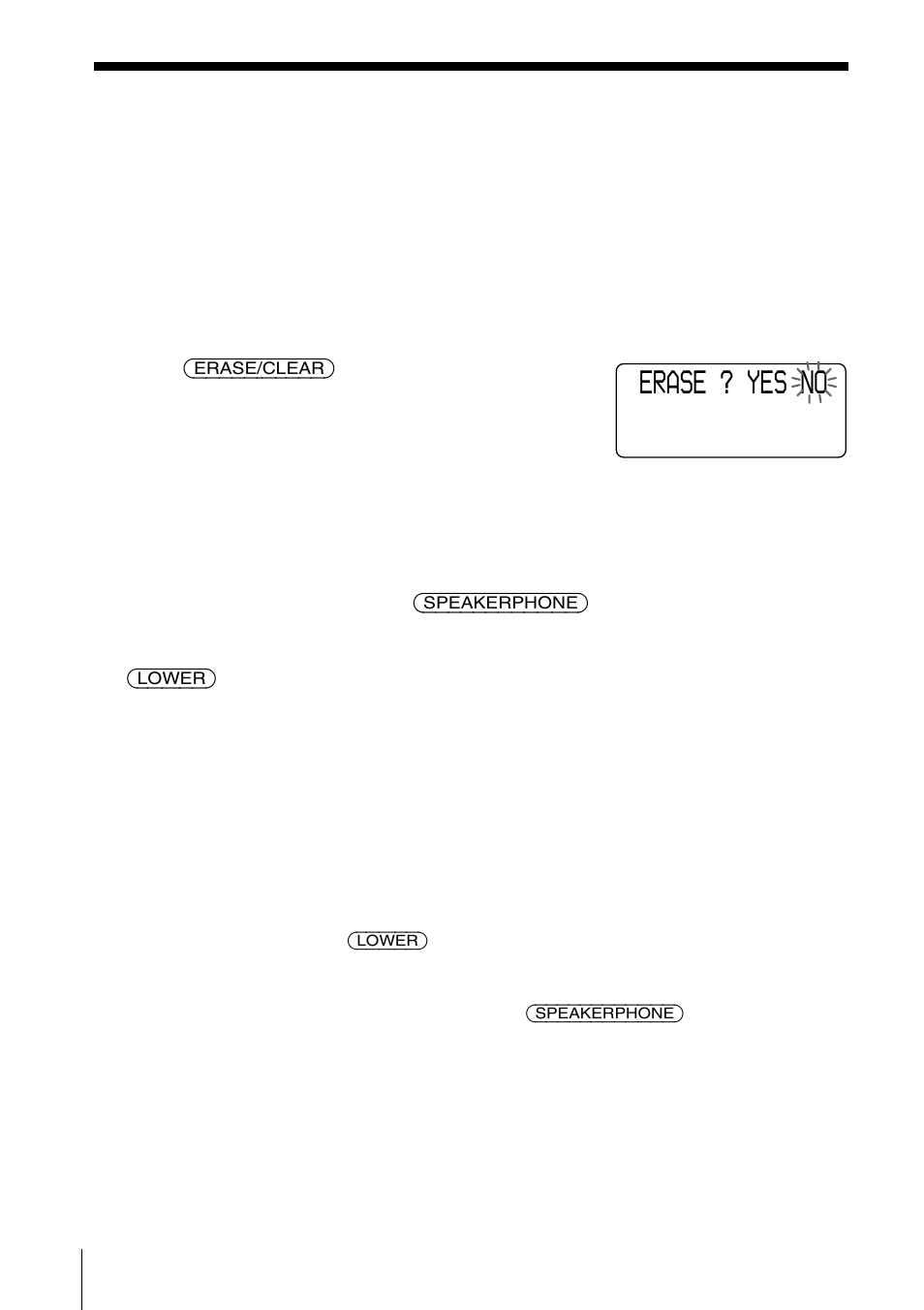 Erasing a stored name and phone number, Making calls with one-touch dialing, Erase ? yes no | Sony IT-M804 User Manual | Page 40 / 80