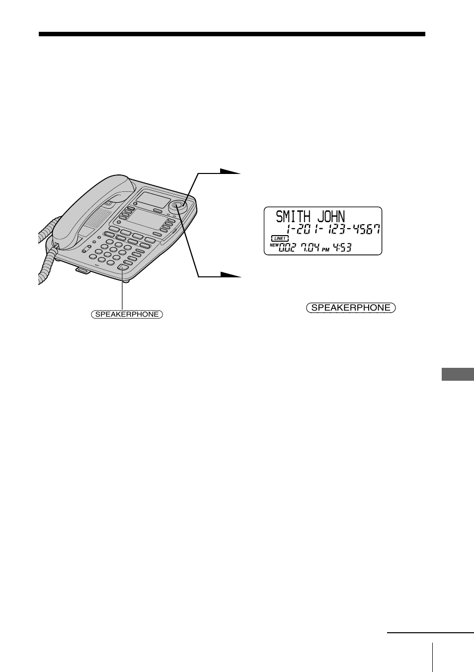 Using the caller id list, Calling back a number from the caller id list, Smith john | Sony IT-M804 User Manual | Page 55 / 80