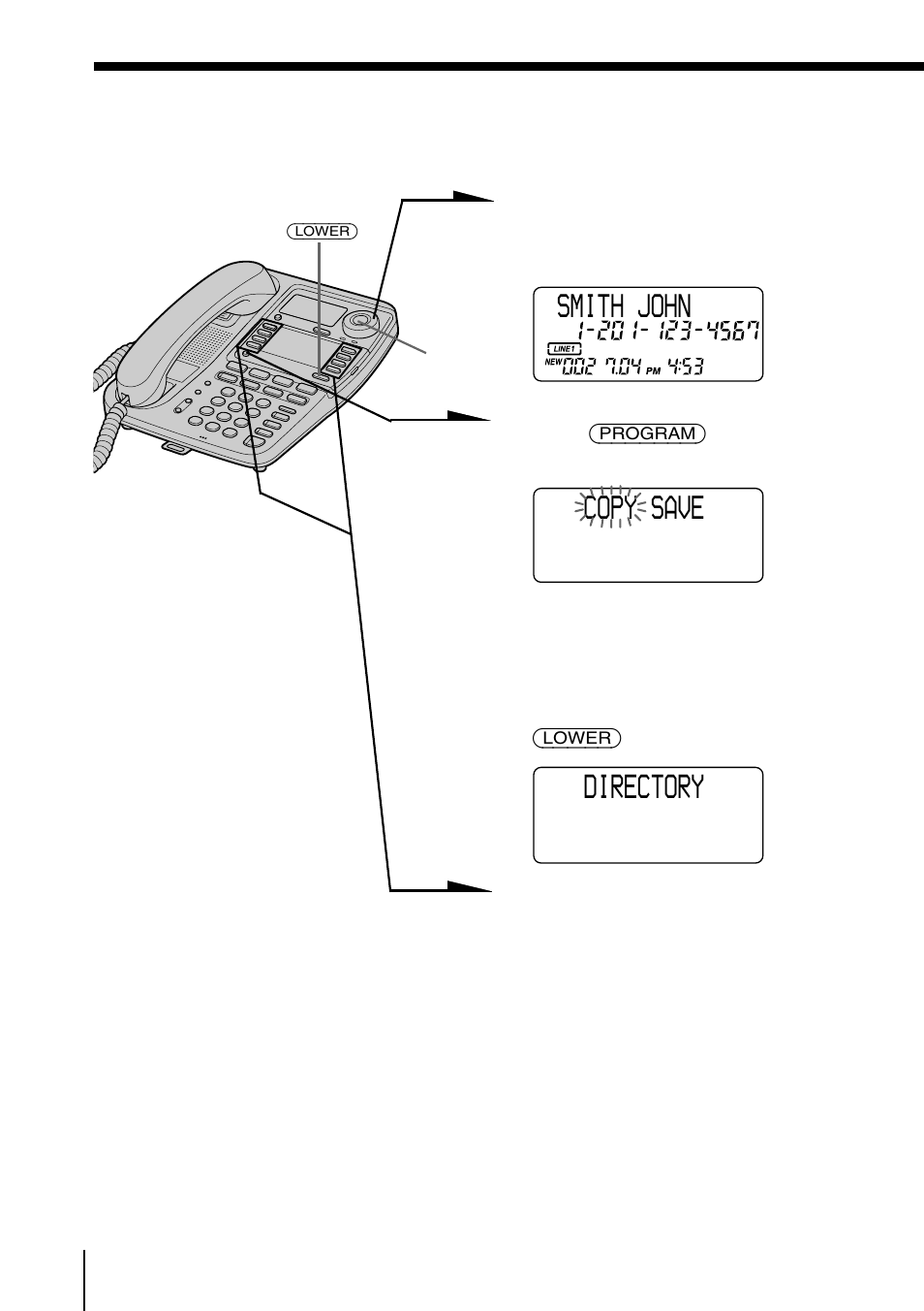 Copy save, Directory, Smith john | Sony IT-M804 User Manual | Page 56 / 80