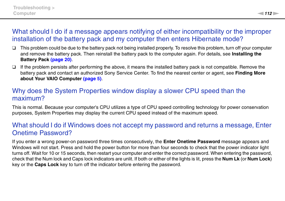 Sony VAIO VGN-NS300 User Manual | Page 112 / 146