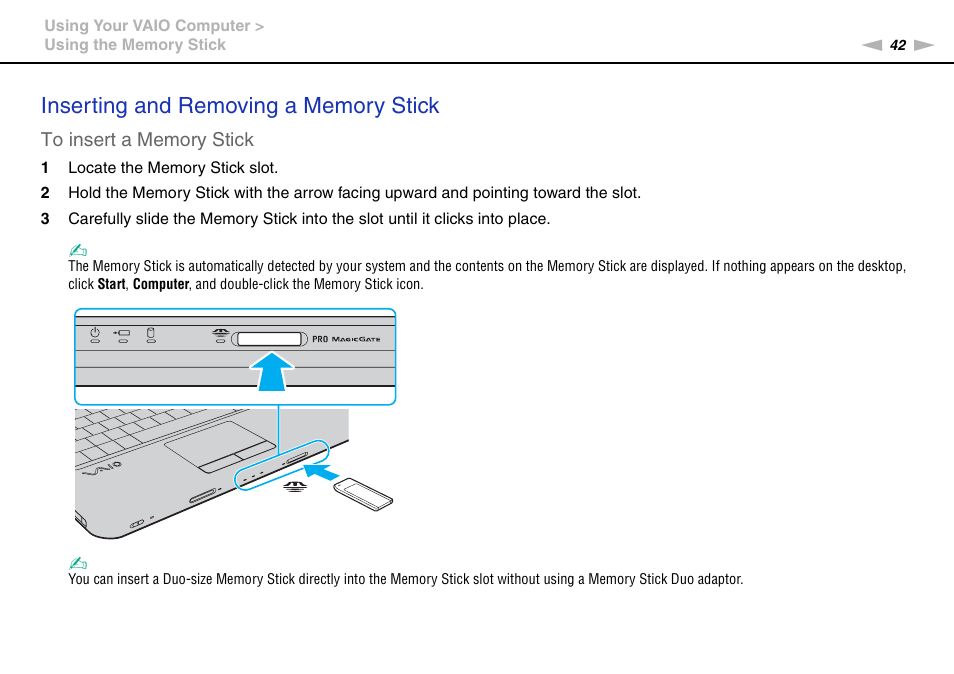 Sony VAIO VGN-NS300 User Manual | Page 42 / 146