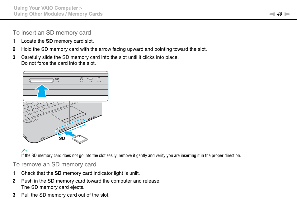 Sony VAIO VGN-NS300 User Manual | Page 49 / 146