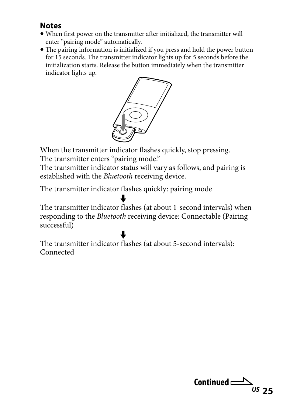 Continued | Sony DR-BT101IK User Manual | Page 25 / 92
