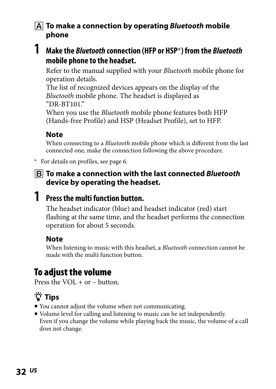 Sony DR-BT101IK User Manual | Page 32 / 92
