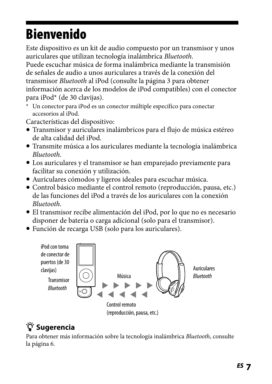 Bienvenido | Sony DR-BT101IK User Manual | Page 51 / 92