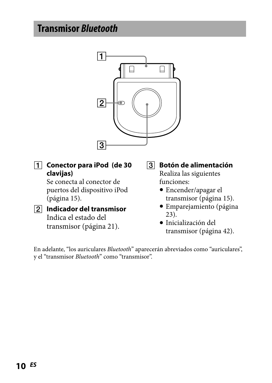 Transmisor bluetooth | Sony DR-BT101IK User Manual | Page 54 / 92
