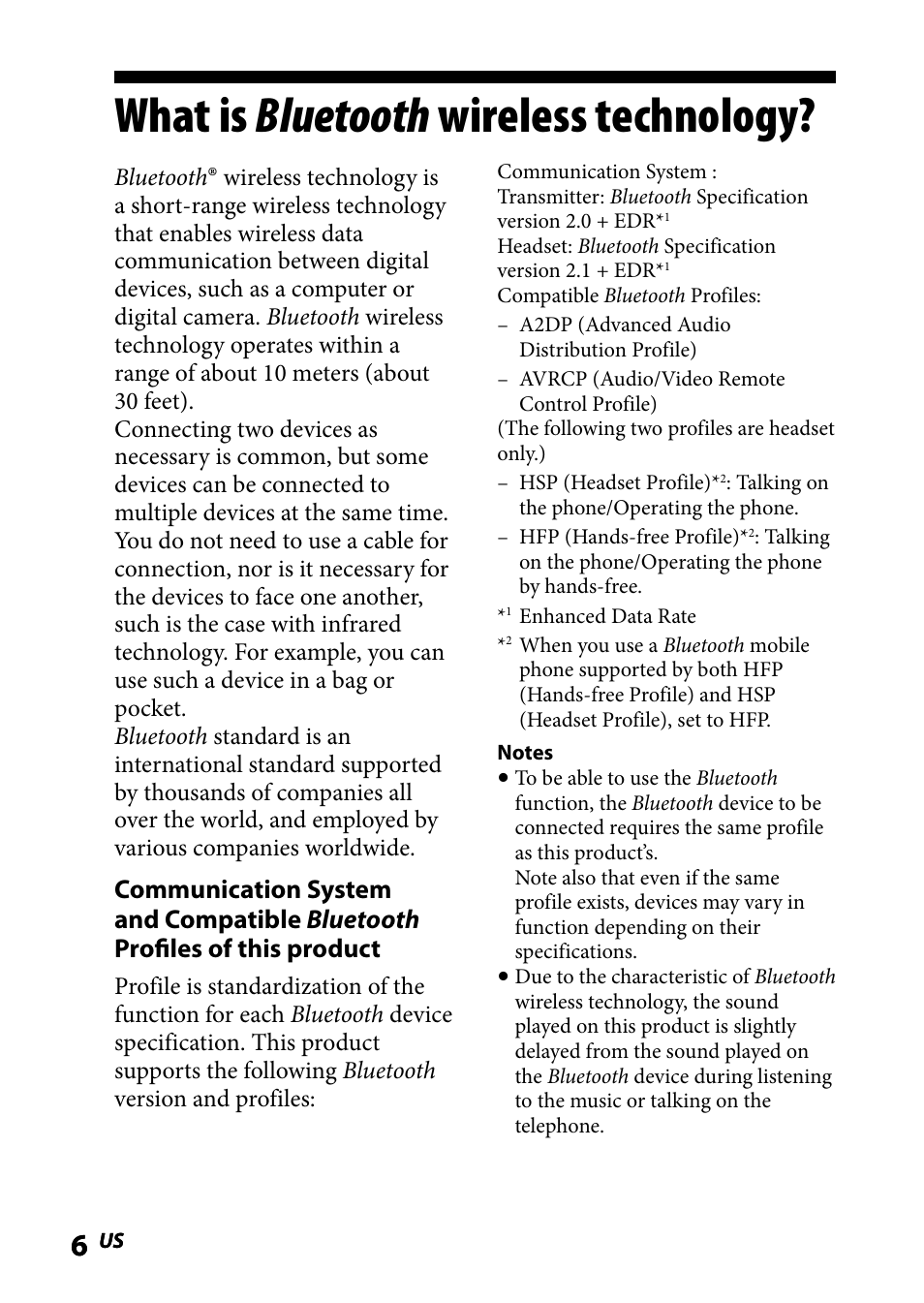 What is bluetooth wireless technology, What.is. bluetooth .wireless, Technology | Sony DR-BT101IK User Manual | Page 6 / 92