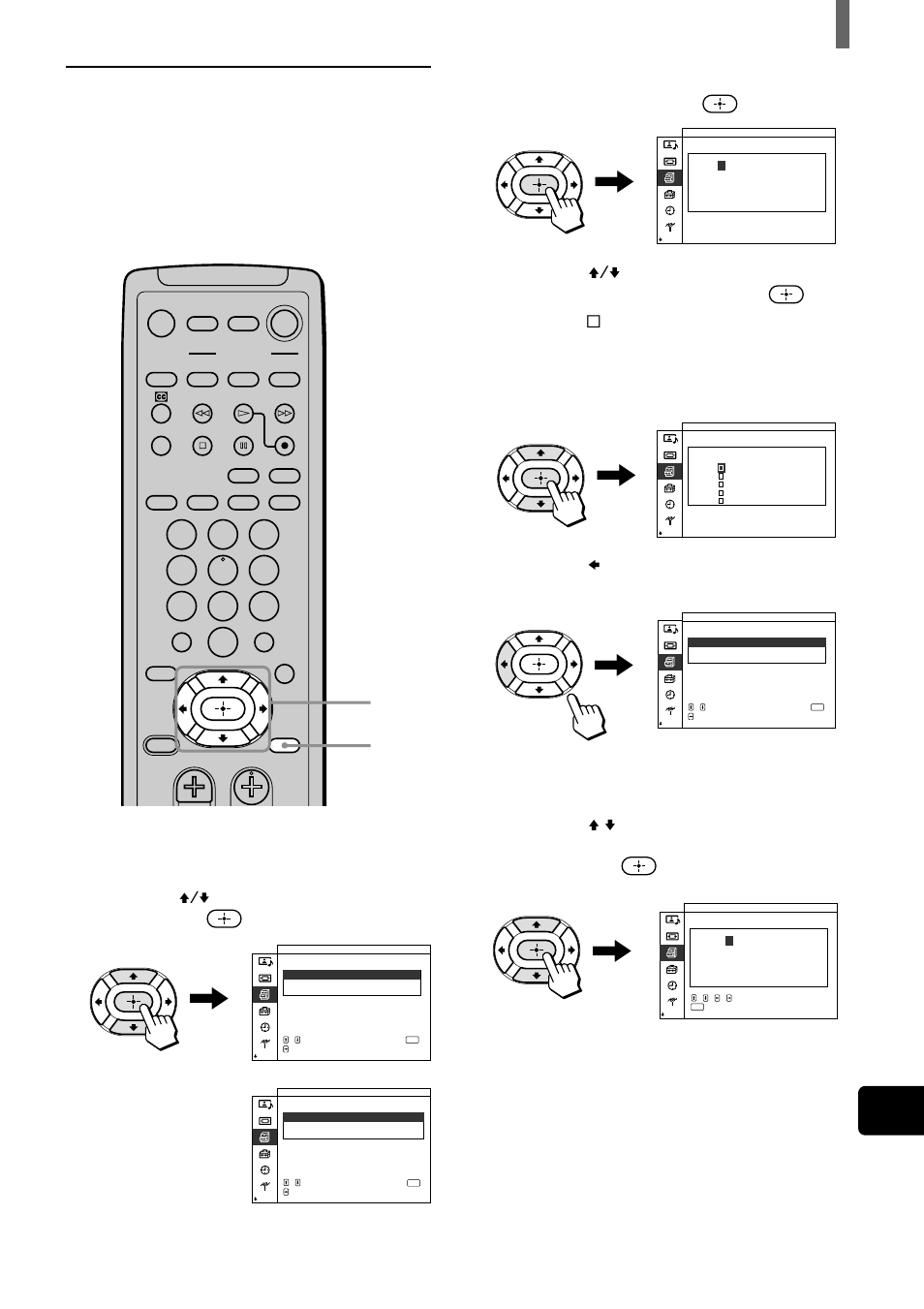 Sélection d’un classement personnalisé, Appuyez sur b pour revenir au menu “habitude, Suite) | Sony WEGA KZ 42TS1 User Manual | Page 101 / 176