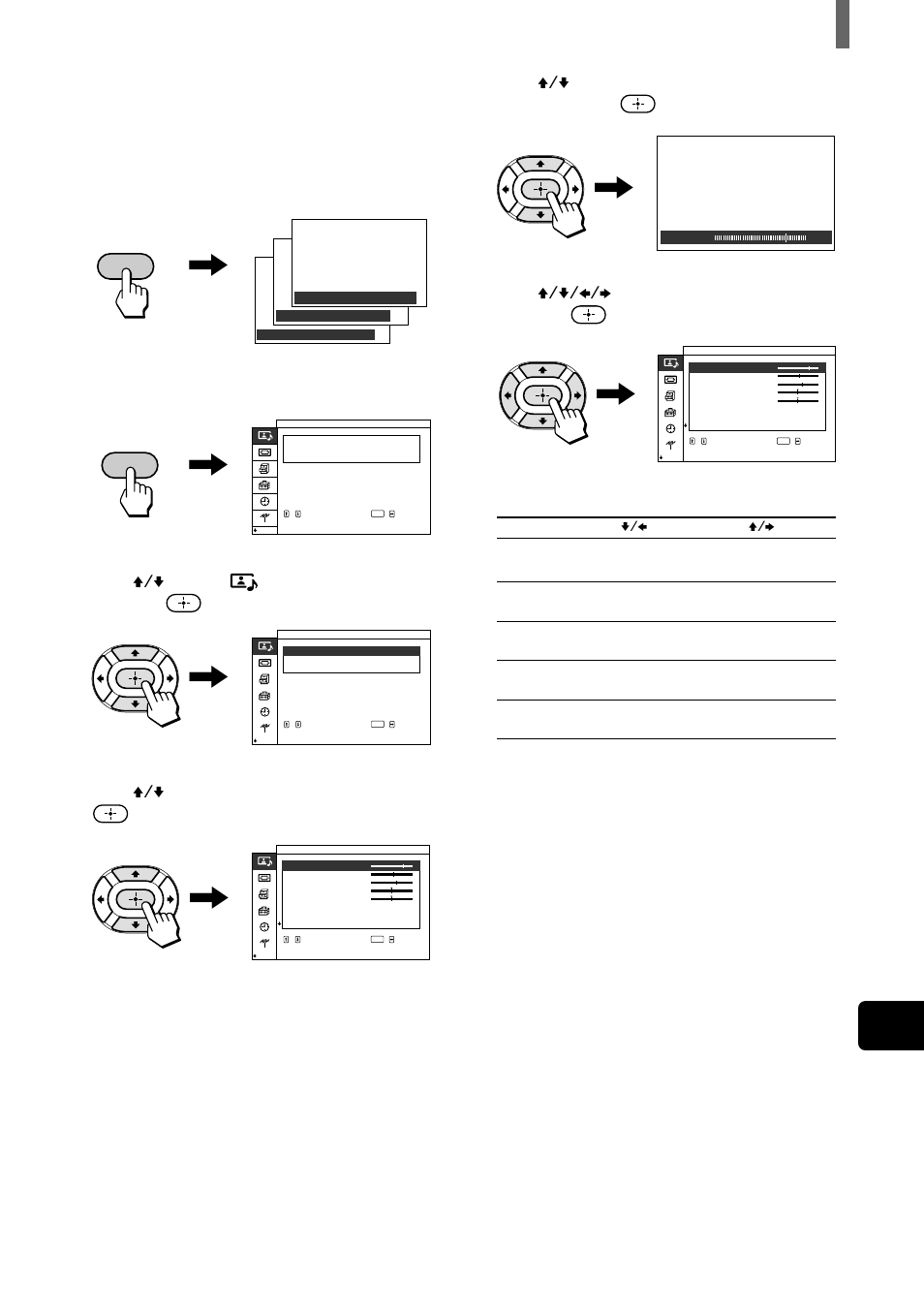 Us 5, Press menu, Menu | Continued) | Sony WEGA KZ 42TS1 User Manual | Page 37 / 176