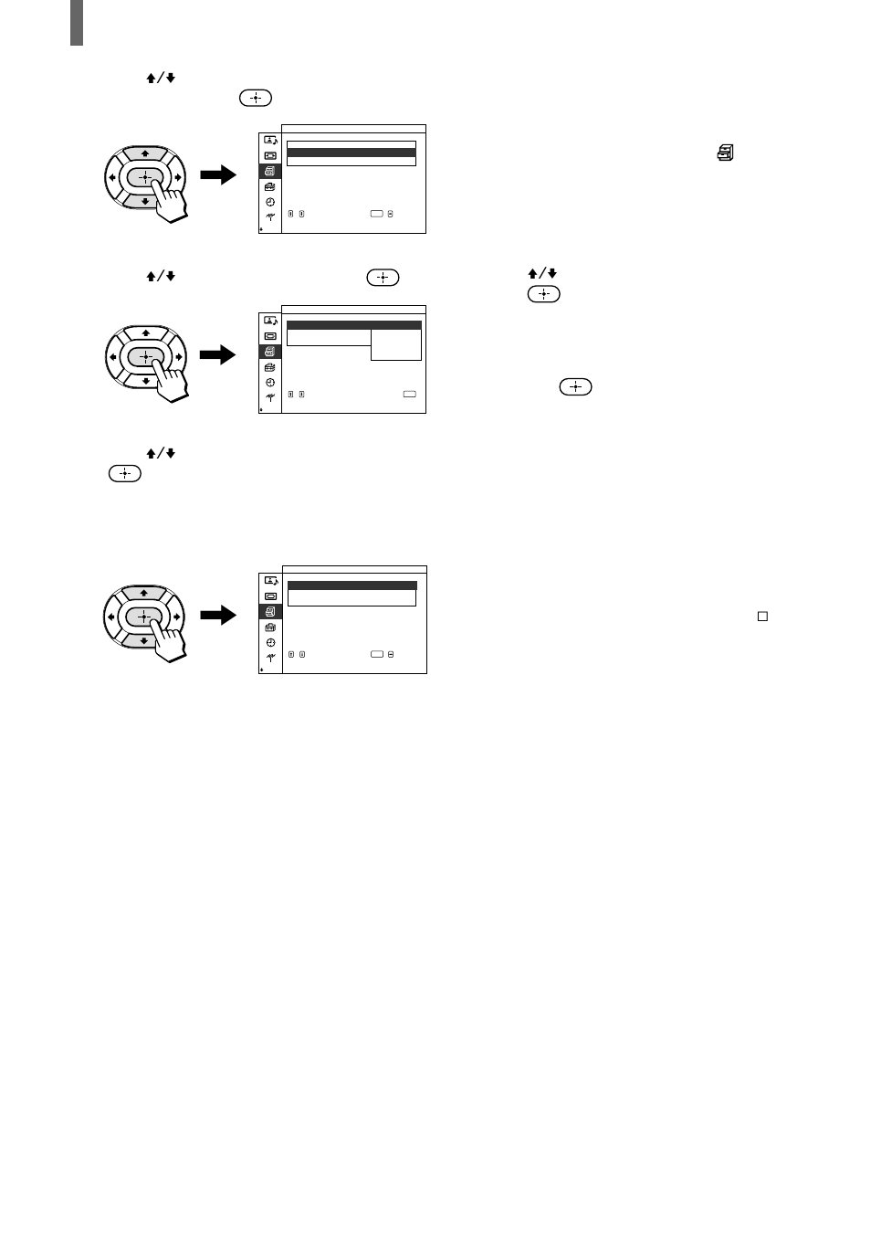 Press v/v to select “lock,” then press, Press enter to display the “password” screen, Press v/v to select “change password,” then press | Enter a new four digit password using 0-9 buttons, Press menu to exit the menu screen | Sony WEGA KZ 42TS1 User Manual | Page 42 / 176