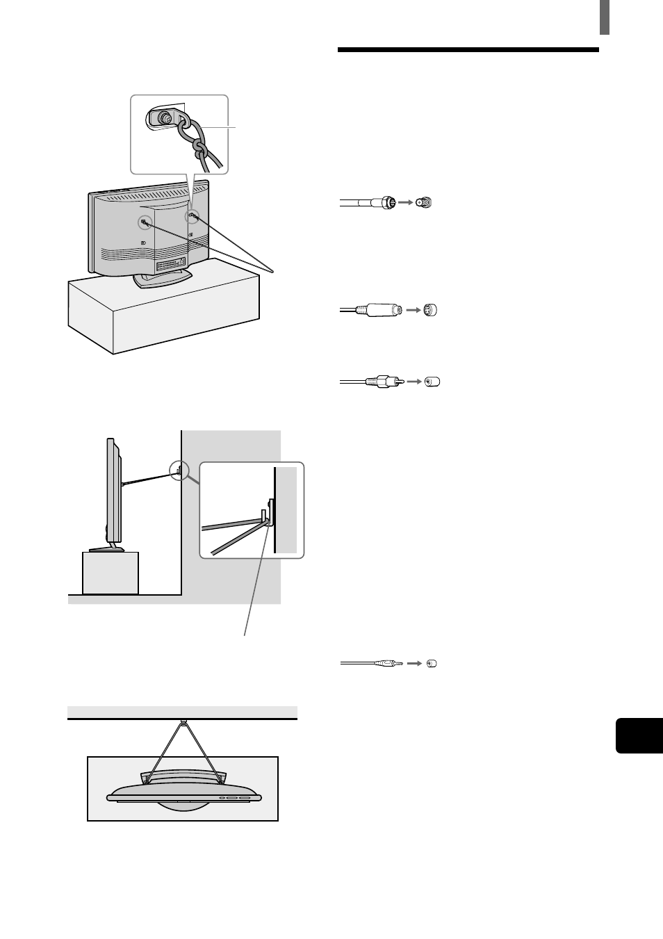 Connector types, Us 4 | Sony WEGA KZ 42TS1 User Manual | Page 5 / 176