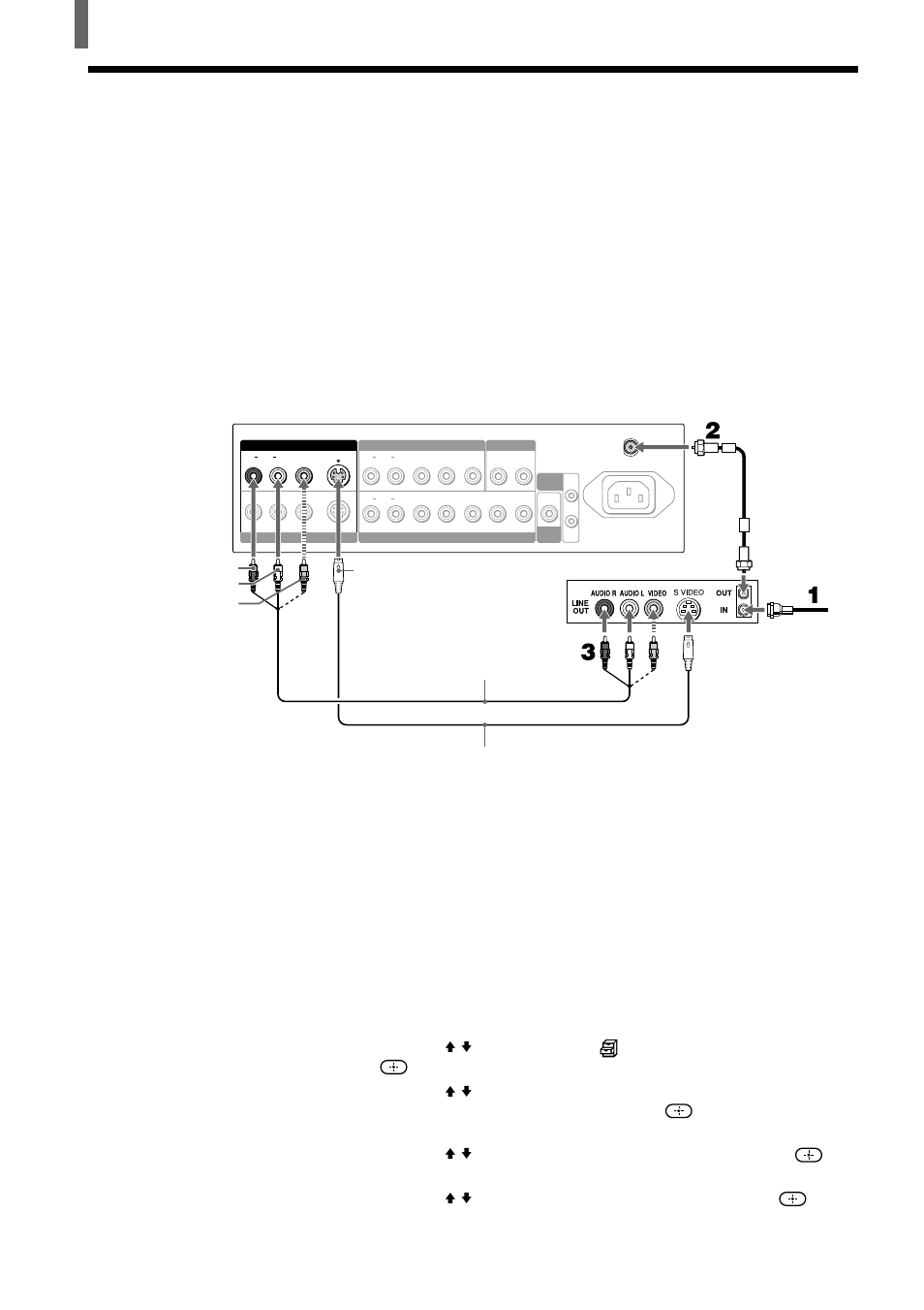 Raccordement d’un magnétoscope et du câble, Appuyez sur menu, Appuyez sur menu pour quitter l’écran de menu | Sony WEGA KZ 42TS1 User Manual | Page 66 / 176