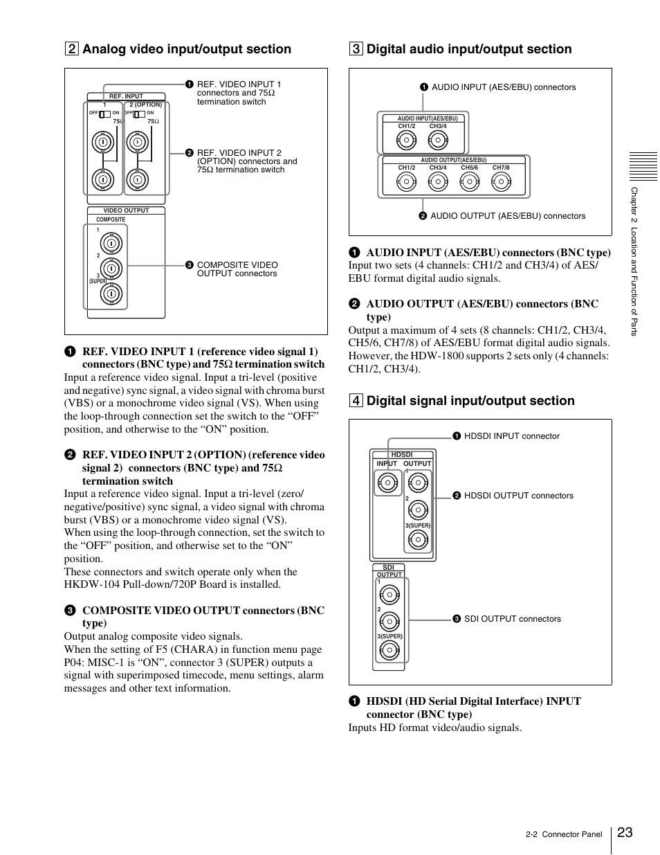 Sony HDW-1800 User Manual | Page 23 / 119
