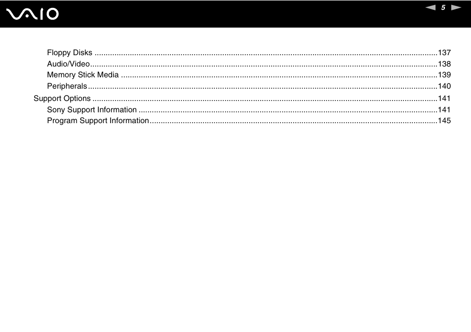 Sony VGN-N100 User Manual | Page 5 / 160