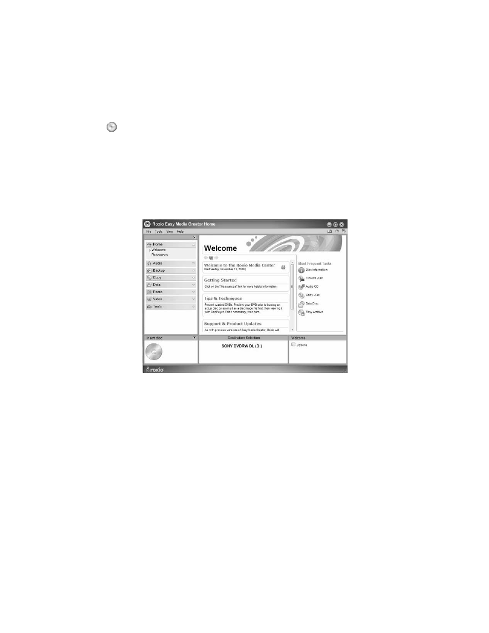 Roxio® easy media creator, Roxio, Easy media creator | Sony VAIO Blu-ray Disc Player User Manual | Page 11 / 32