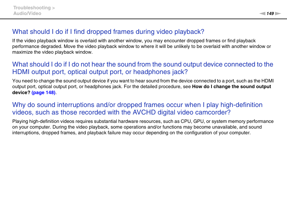 Sony VAIO VGN-P User Manual | Page 149 / 155