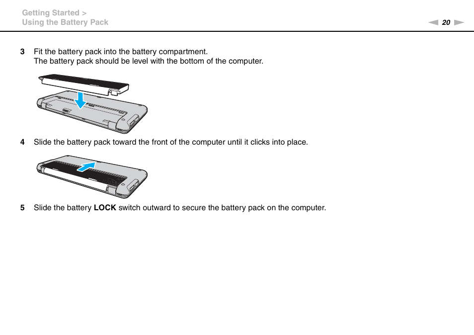 Sony VAIO VGN-P User Manual | Page 20 / 155