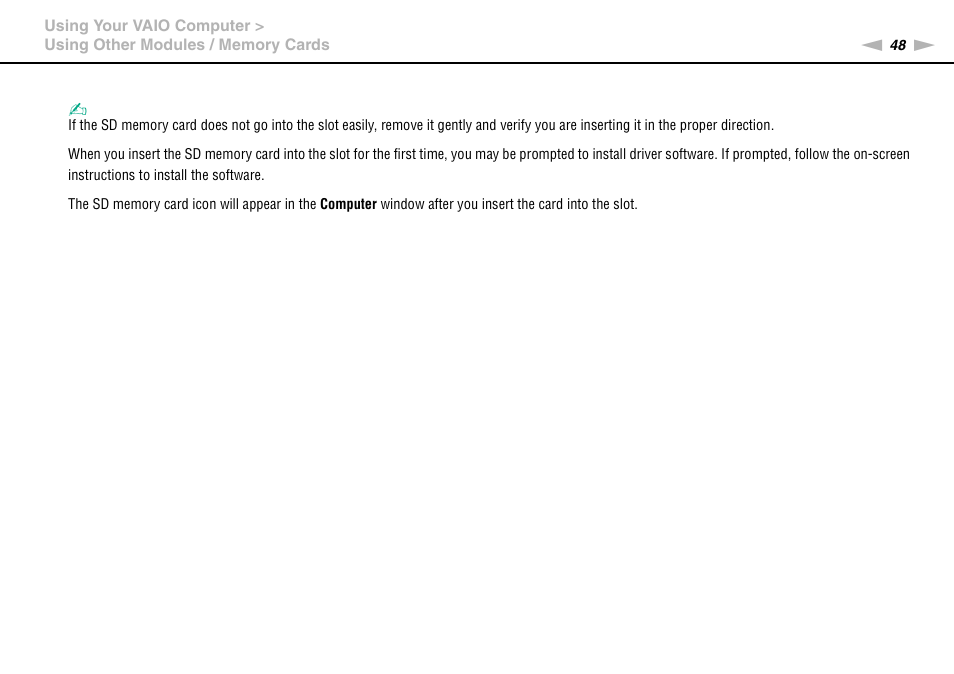 Sony VAIO VGN-P User Manual | Page 48 / 155