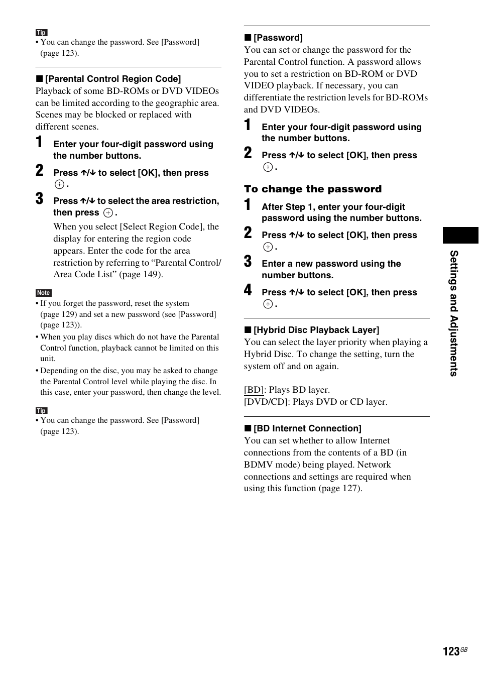 Password | Sony BDV-IT1000 User Manual | Page 123 / 159