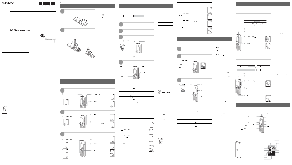 Sony ICD-B310F User Manual | 2 pages