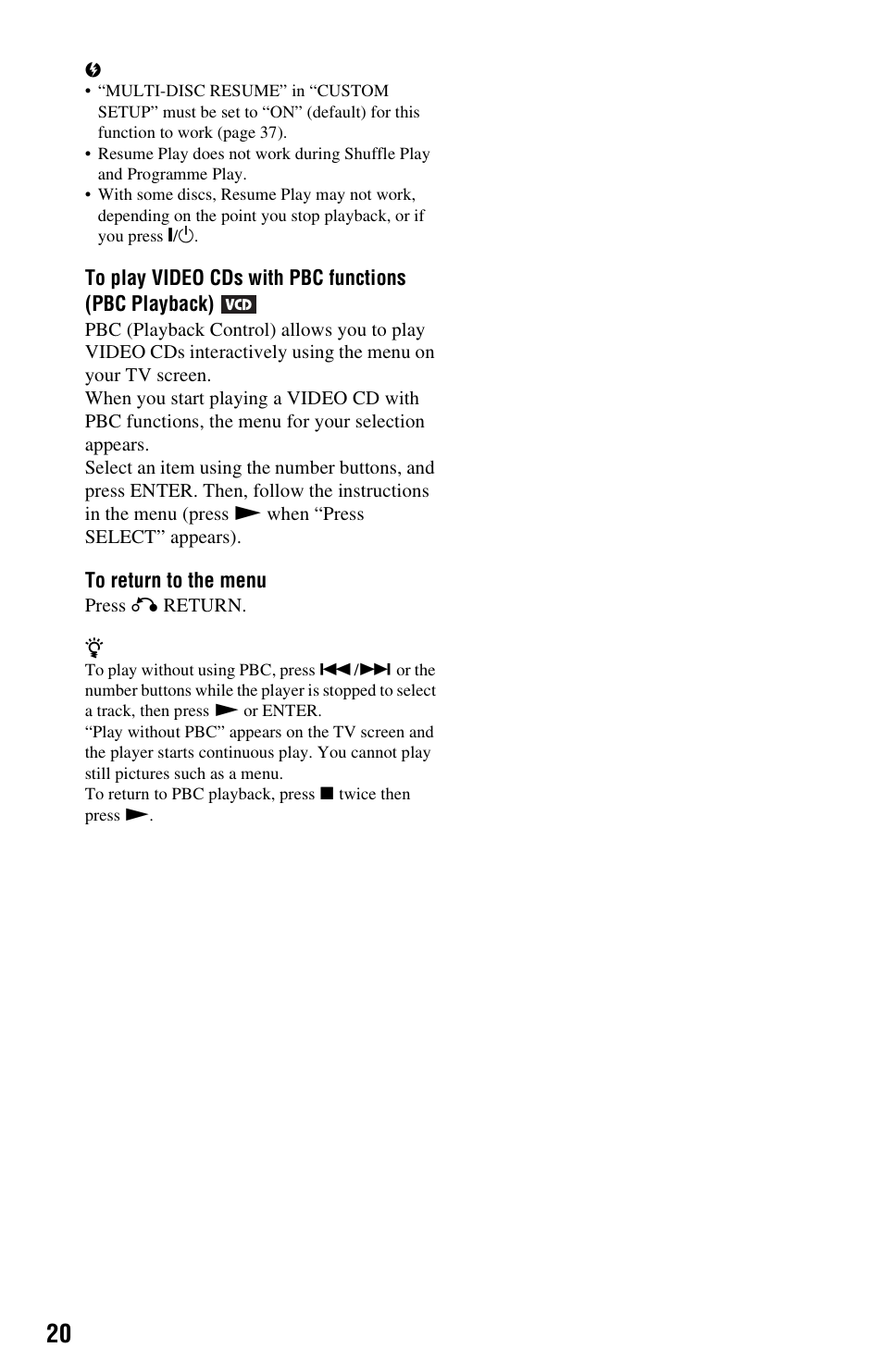 Sony DVP-NS728H User Manual | Page 20 / 52