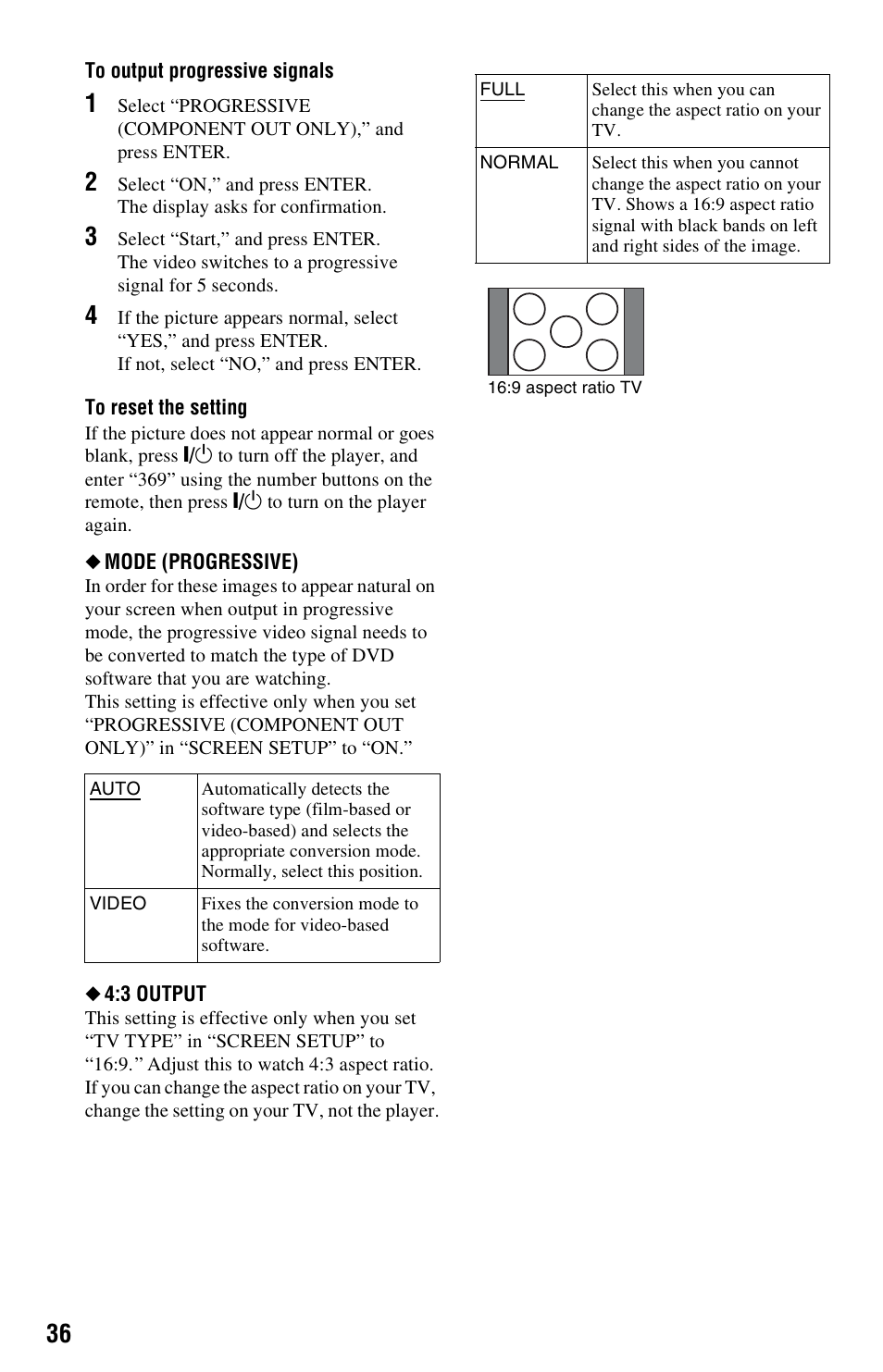Sony DVP-NS728H User Manual | Page 36 / 52